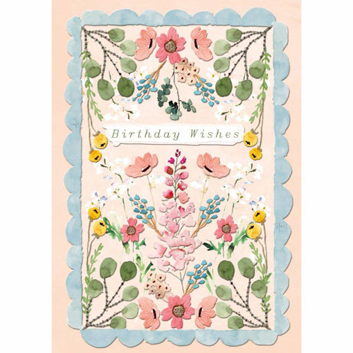 Picture of BIRTHDAY WISHES CARD FLOWERS